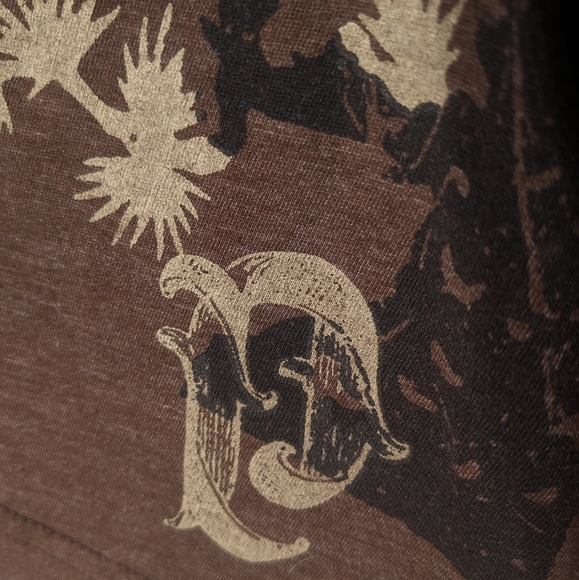 Bositano Botanical Polo with Unique Stylized Tree Motif in Neutral Tones - Picture 7 of 7